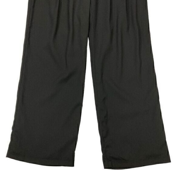 Lulus Pants Women XS Black Chic Pleated High-Waisted Wide-Leg Flare Trousers New - Picture 5 of 14